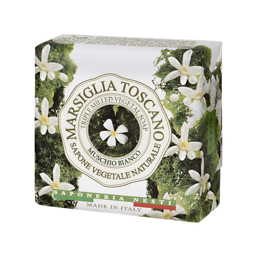 Nesti Dante Marsiglia Toscano Triple Milled Vegetal Soap, Muschio Bianco, 7 Ounce