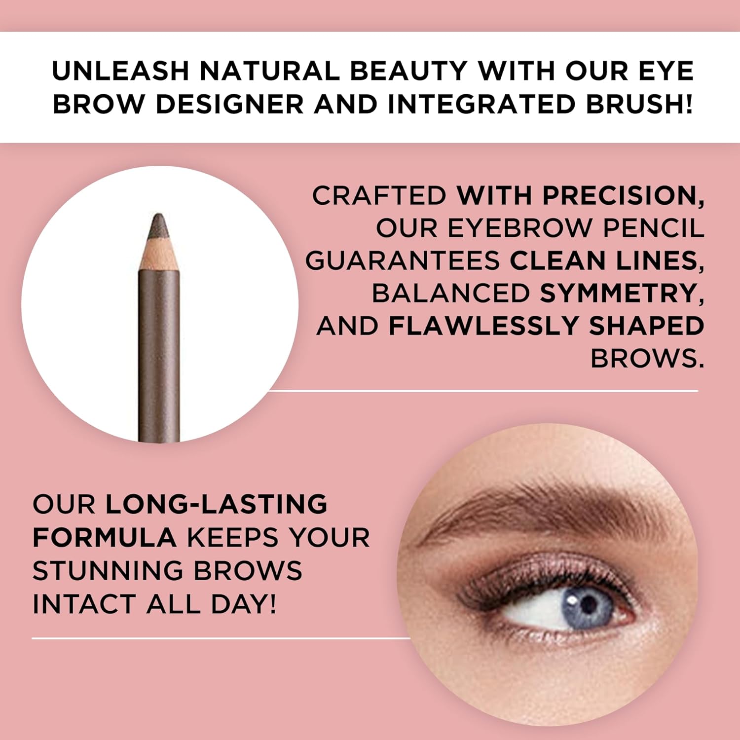 ARTDECO Eyebrow Designer - Medium Dark - Refines Eyebrows & Fills in Gaps - Integrated Brush for Optimal Blending - Dual-Sided - Pencil can be Sharpened - Eyebrow Pencil - Eye Makeup - Vegan - 0.03 Oz