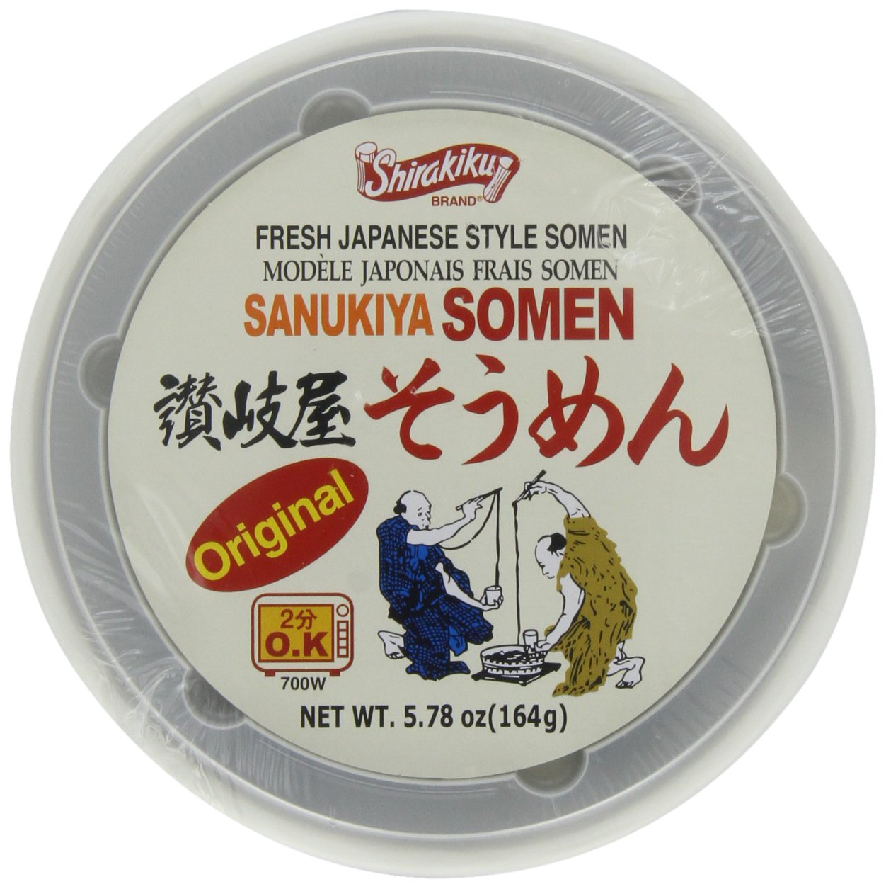 Shirakiku Somen Cup Nama Instant Original, 5.78-Ounce