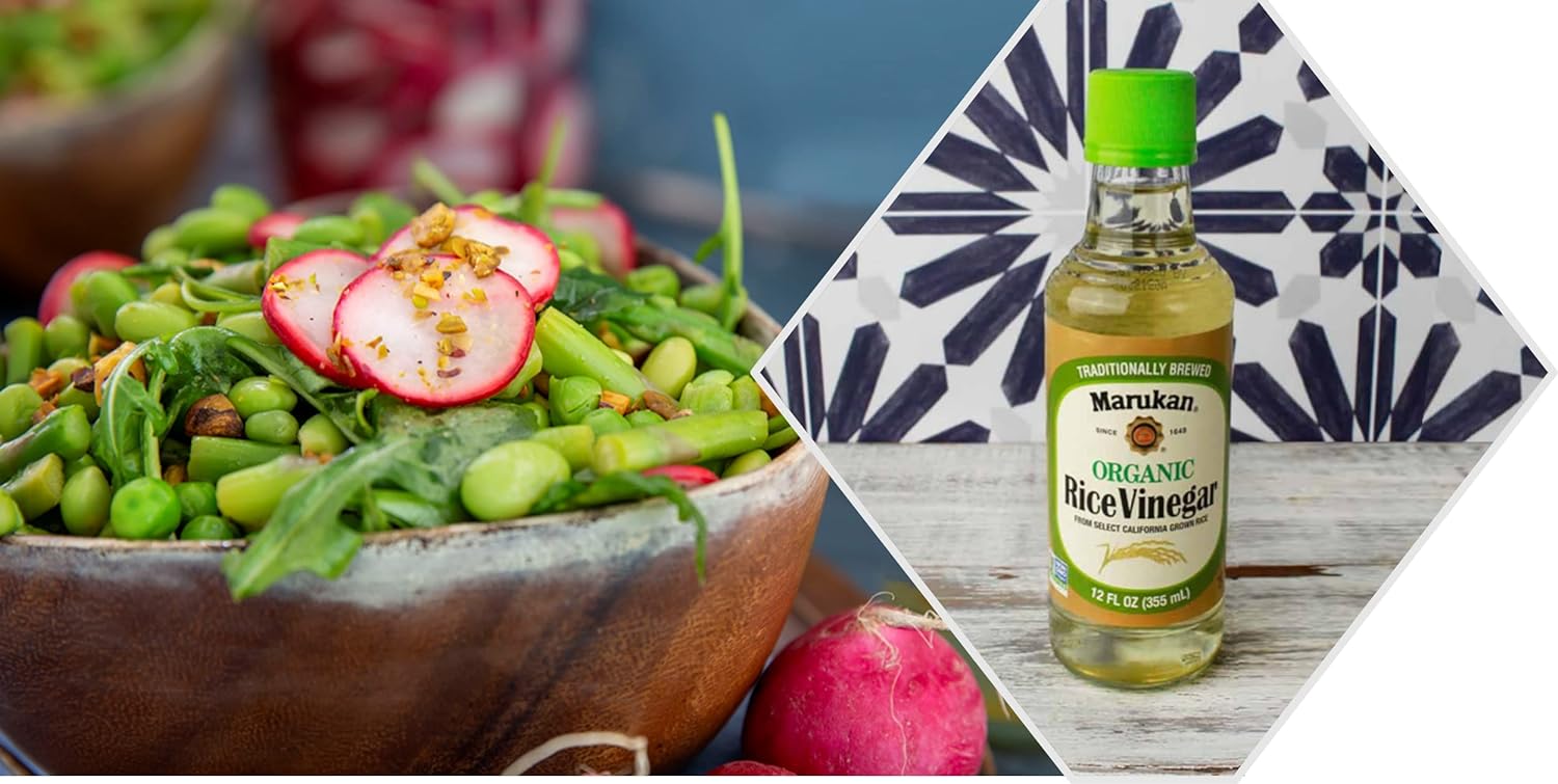 Marukan Organic Unseasoned Rice Vinegar, 12 Ounce Glass Bottle (Pack of 1)