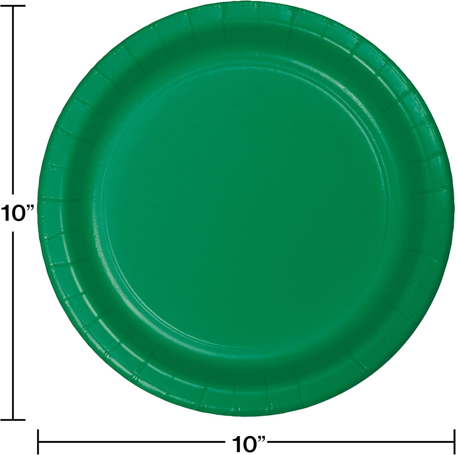 Creative Converting Touch of Color 24 Count Paper Banquet Plates, Emerald Green