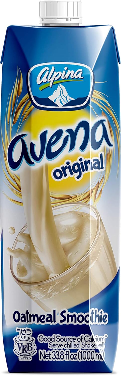 AVENA ALPINA Original Oatmeal Smoothie. Made With 100% Whole Grain Oats. Low Sugar, Non-GMO Oats. 32 oz Single Unit
