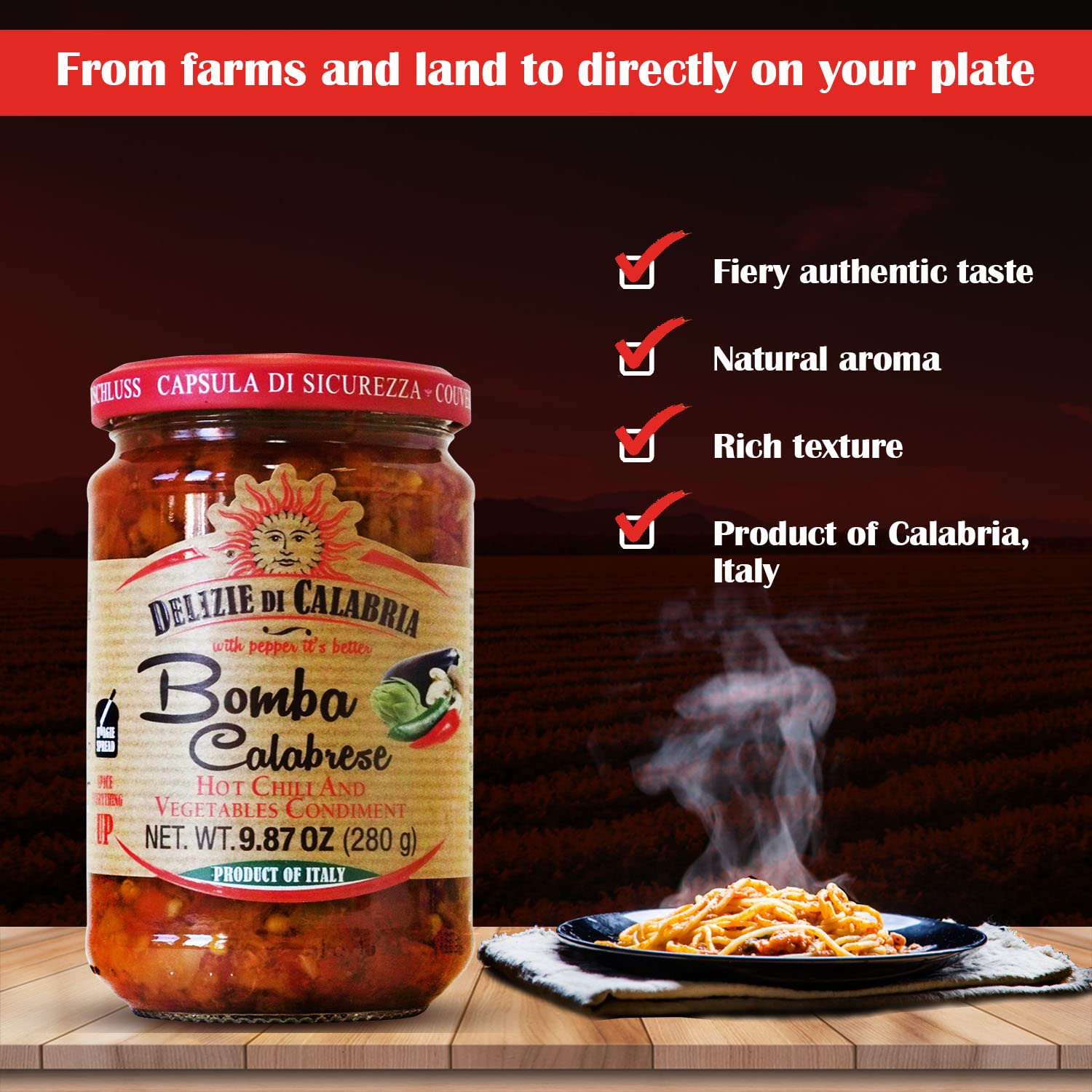 Bomba Calabrese Italian Hot Sauce Spread 9.87 oz