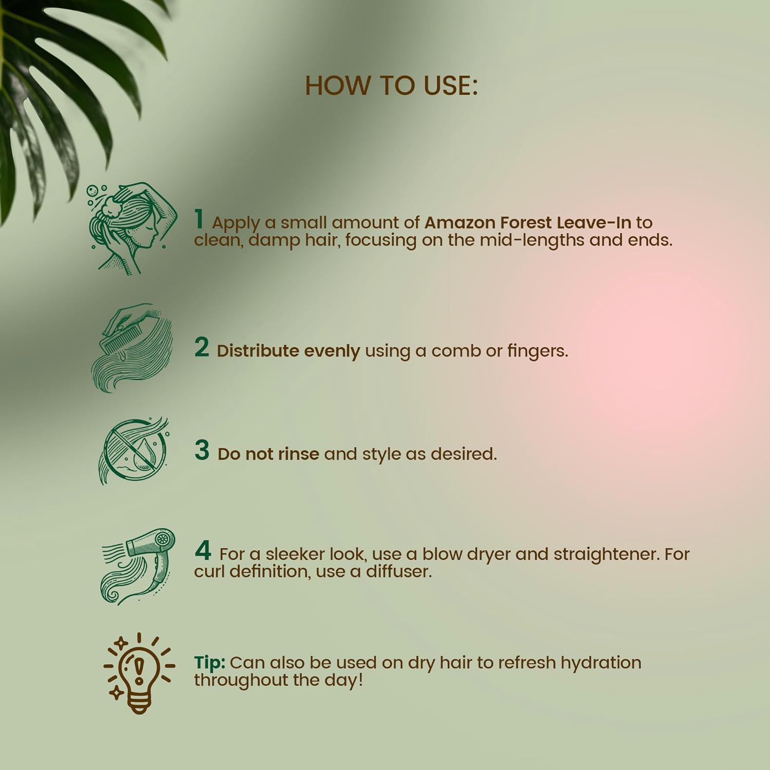 Brscience Amazon Forest Hair Protectant Spray From Heat, Protector de Calor para el Cabello, Leave-In with Coconut, Pracaxi & Buriti Oils, Anti-Frizz Organic Heat Protectant Spray | 6.76 Fl Oz