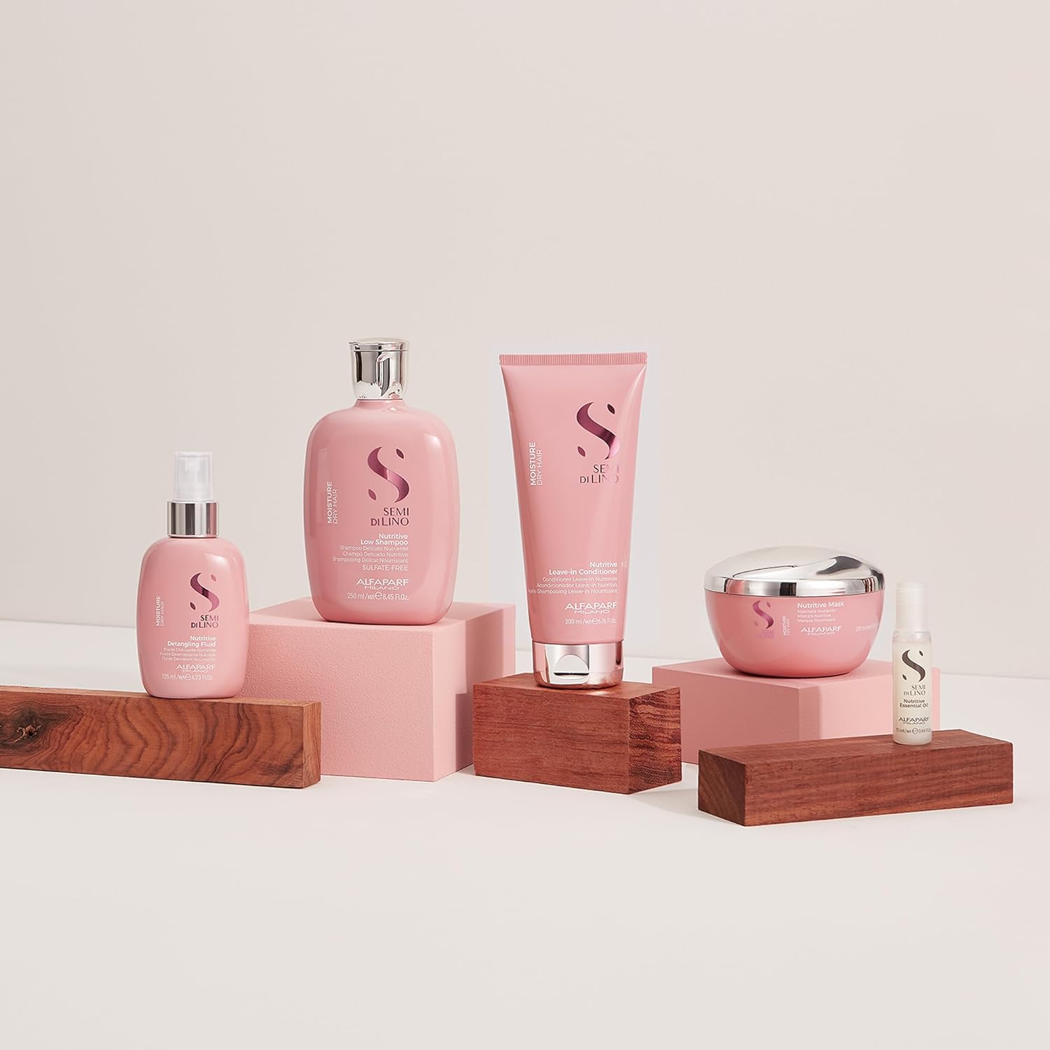 Alfaparf Milano Semi Di Lino Moisture Nutritive Mask for Dry Hair - Safe on Color Treated Hair - Sulfate, Paraben and Paraffin Free - Professional Salon Quality