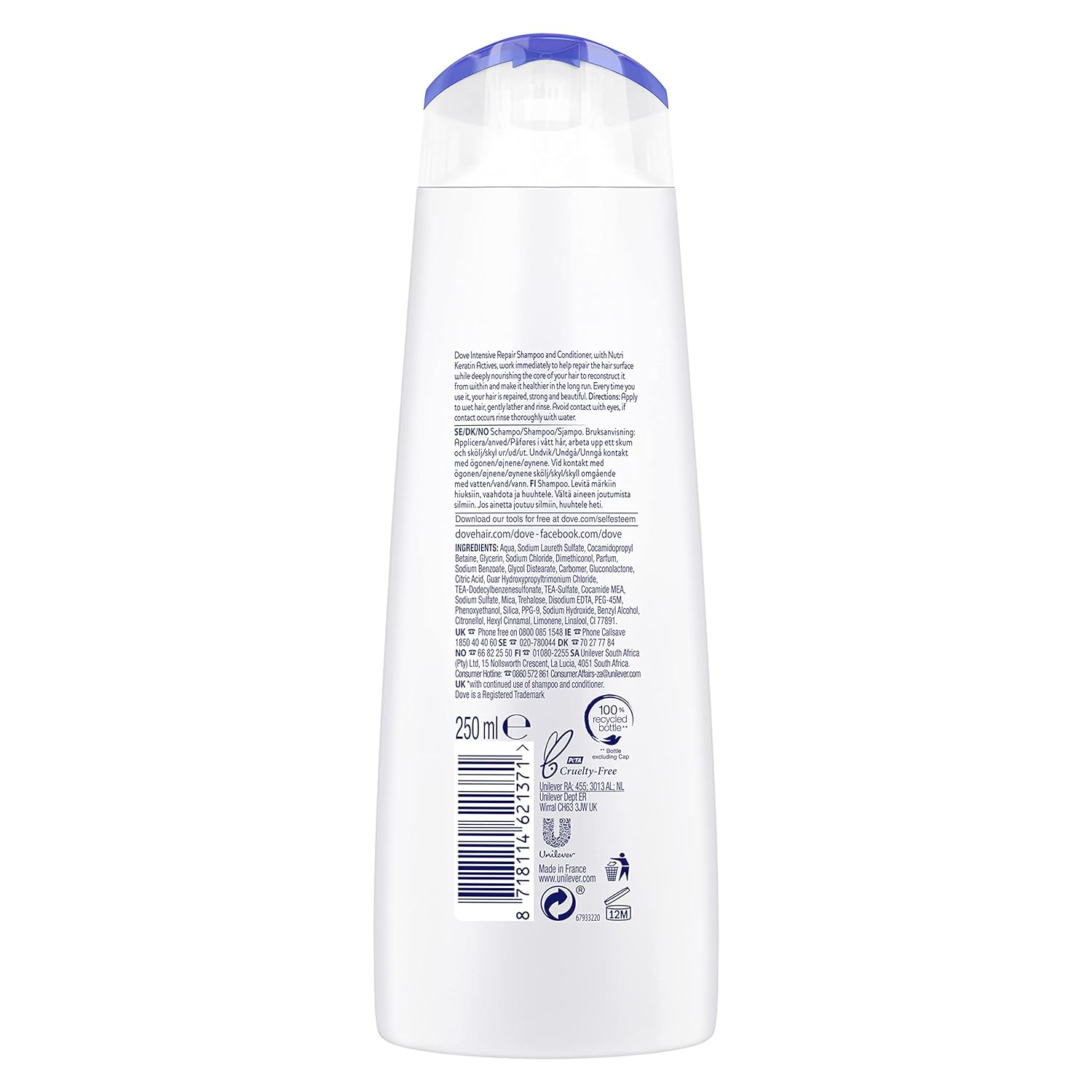Dove Hair Therapy Damage Solutions Intensive Repair Shampoo 250ml