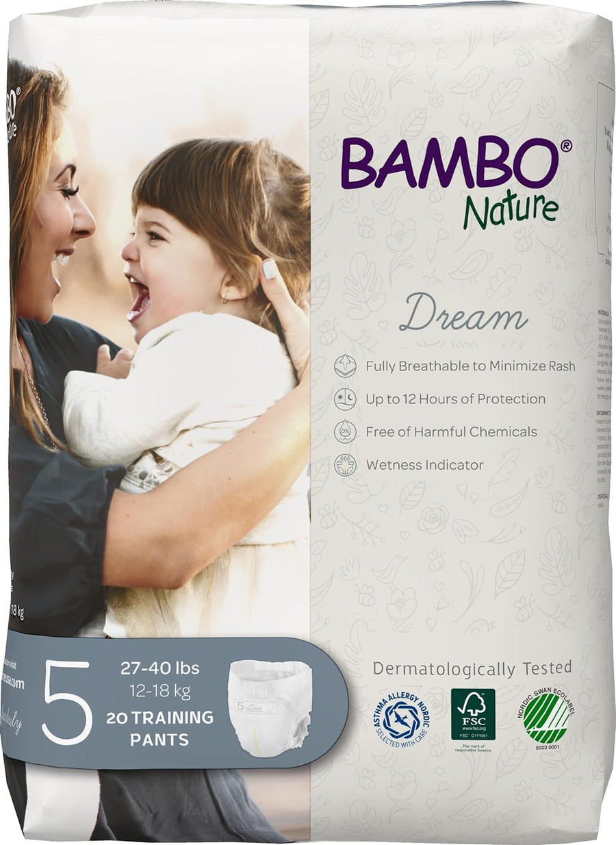 Bambo Nature Premium Training Pants (SIZES 4 TO 6 AVAILABLE), Size 5, 20 Count