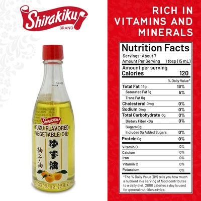 Shirakiku Yuzu flavored Oil 3.17oz