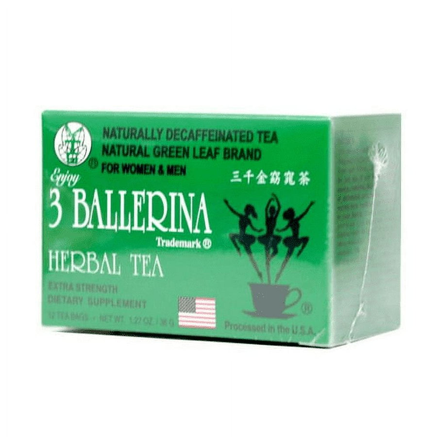 3 Ballerina Dieters Herbal Tea 12 Tea Bags - 1.27 oz / 36g