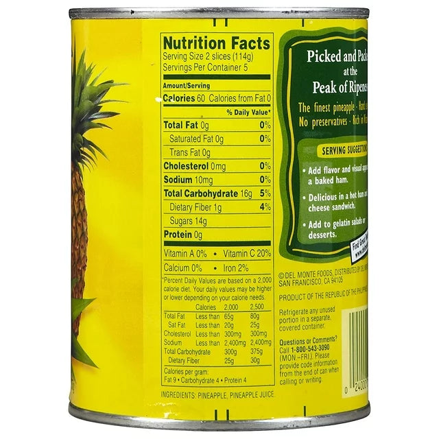 Del Monte Pineapple 20 Oz Sliced Wholesale
