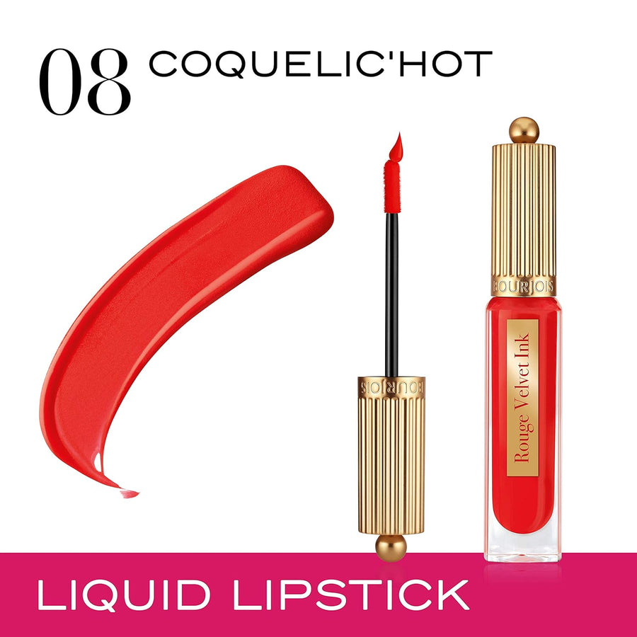 Bourjois Rouge Velvet Ink Liquid Lipstick (08 Coquelic'Hot)