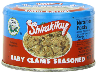 Shirakiku Kogai-Ajitsuke Clams, 6-Ounce