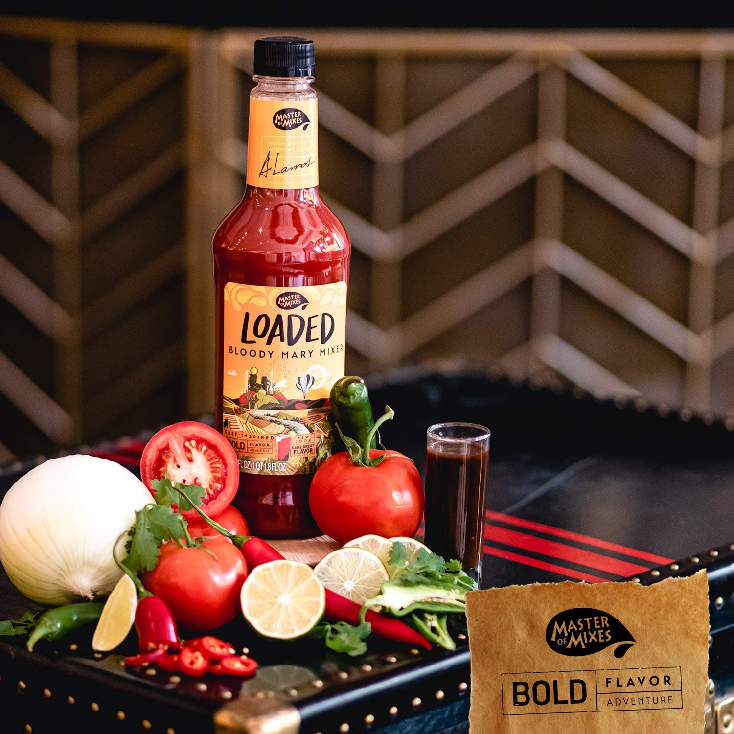 Master of Mixes Loaded Bloody Mary Drink Mix, Ready To Use, 1.75 Liter Bottle (59.2 Fl Oz), Individually Boxed