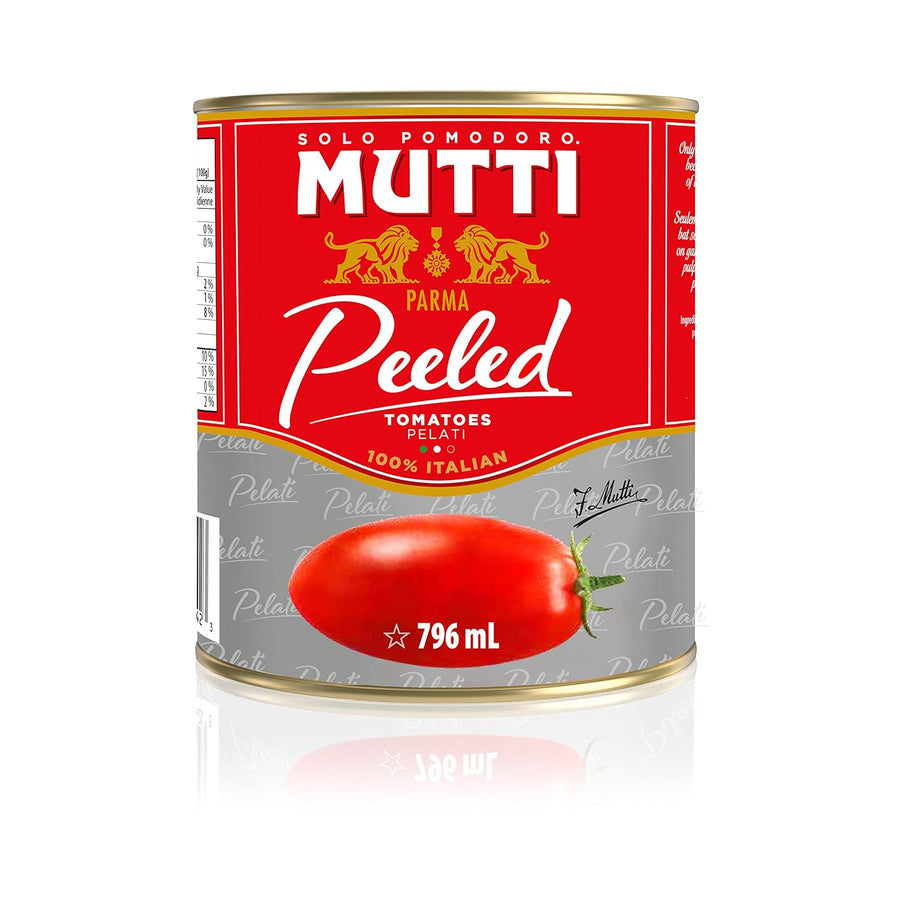 Mutti Whole Peeled Tomatoes (Pelati), 28 oz. | 1 Pack | Italy’s #1 Brand of Tomatoes | Fresh Taste for Cooking | Canned Tomatoes | Vegan Friendly & Gluten Free | No Additives or Preservatives