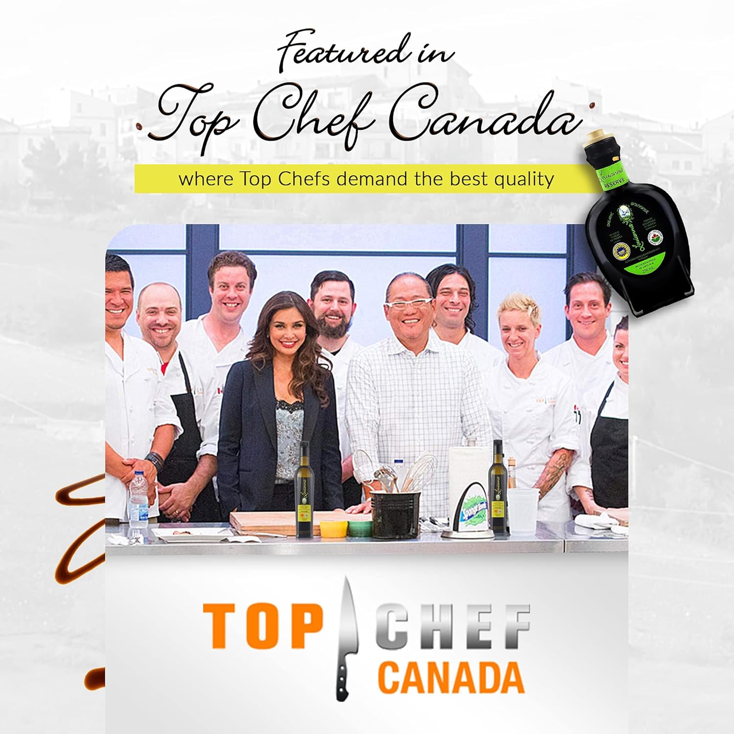 Louianna - Organic Balsamic Vinegar of Modena, High Polyphenol Aged Balsamic Vinegar, Aromatic Vinegar Made of Trebbiano Grapes, With Igp Recognition, 250 mL