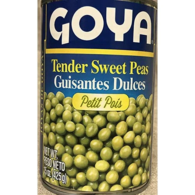 Goya Tender Sweet Peas, Canned Vegetables, 15 oz