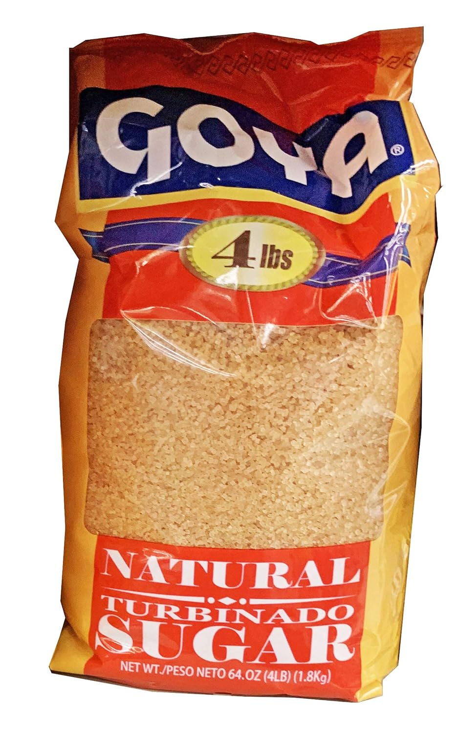 Goya Natural Turbinado Sugar, 4lb (1 bag)
