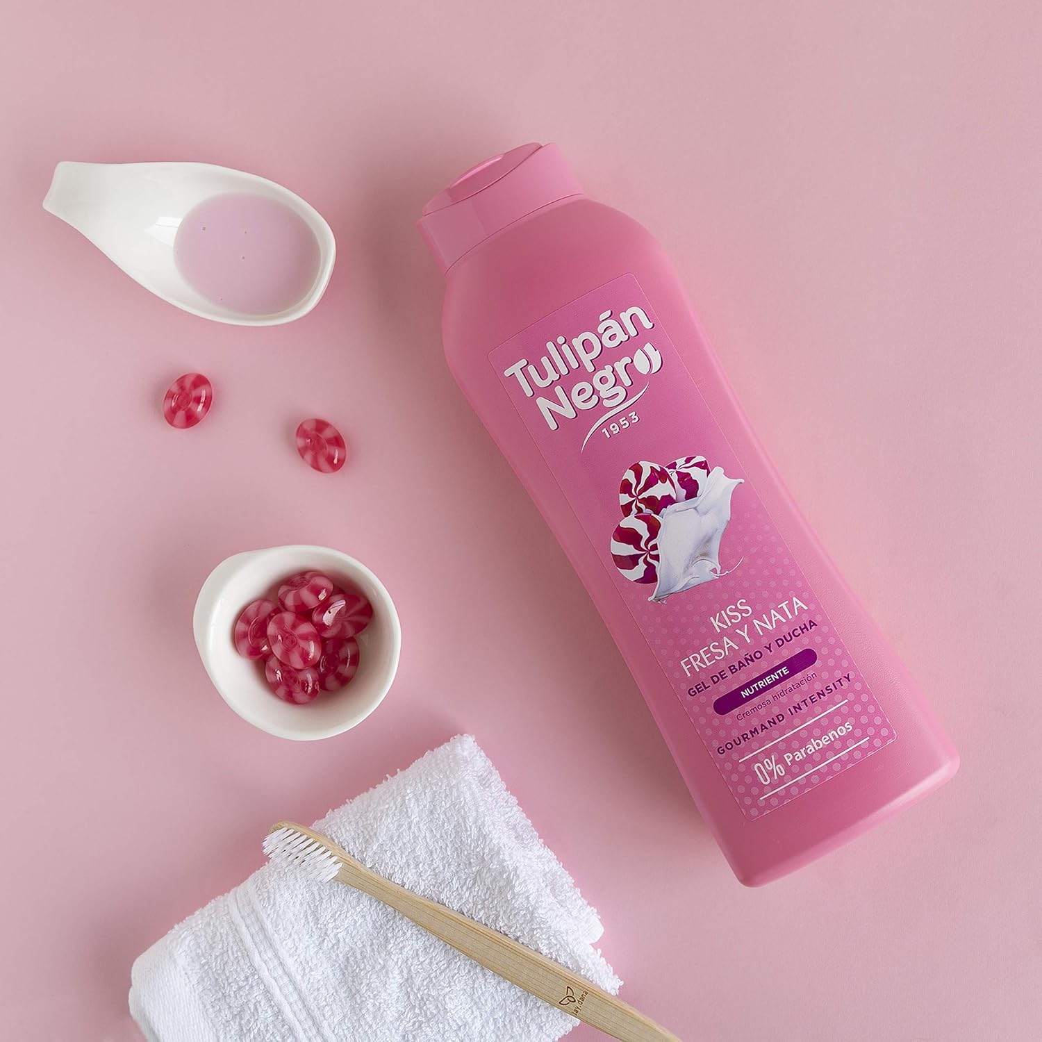 T Negro Gel 600+120Ml Fresa Y Nata