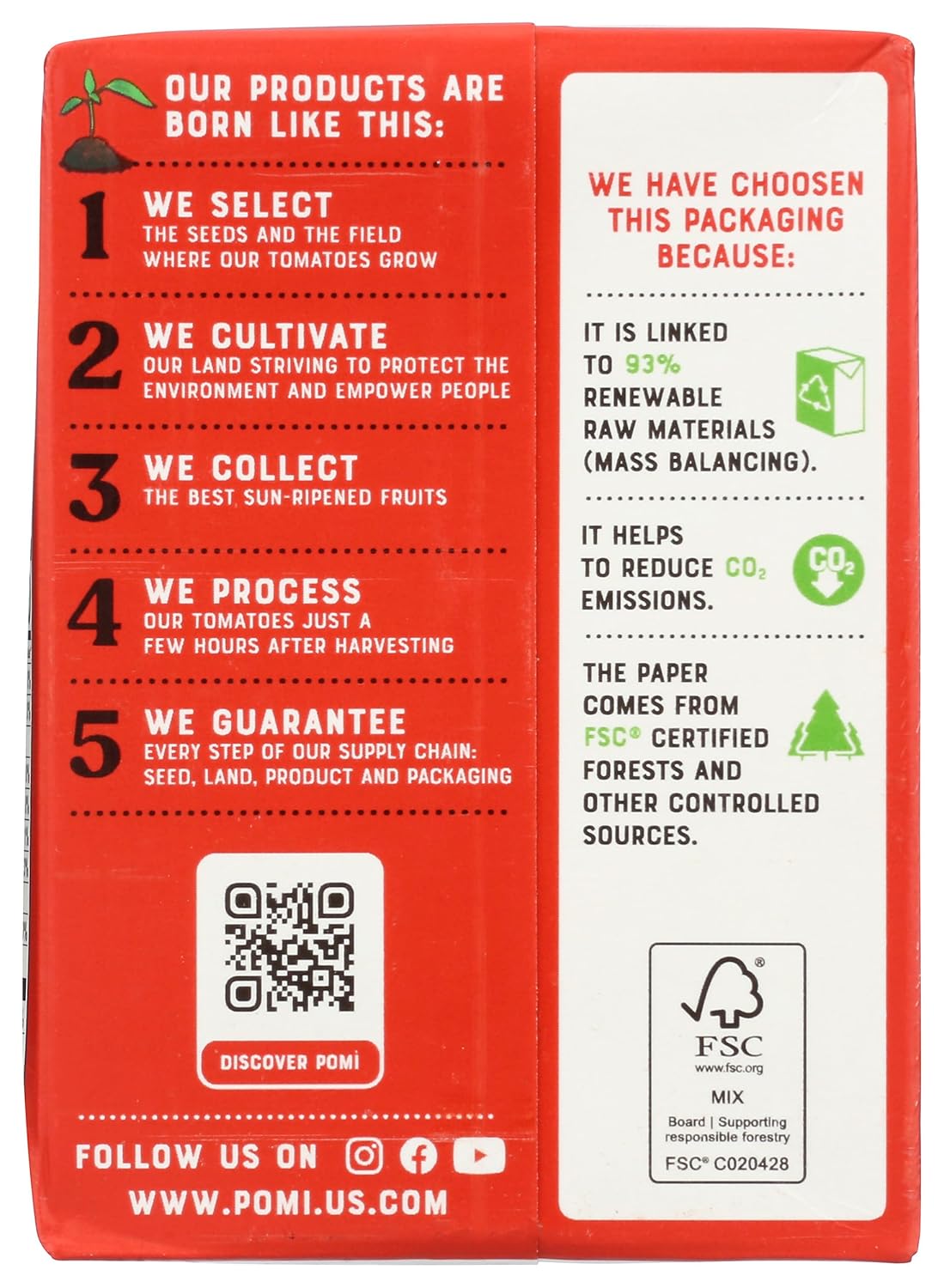 Pomi Tomatoes Strained Italian, 26 Ounce