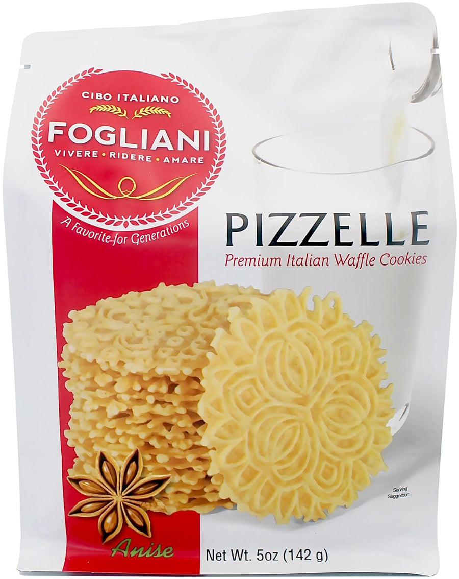 Fogliani Anise Pizzelle Waffle Cookies (Pack of 1)