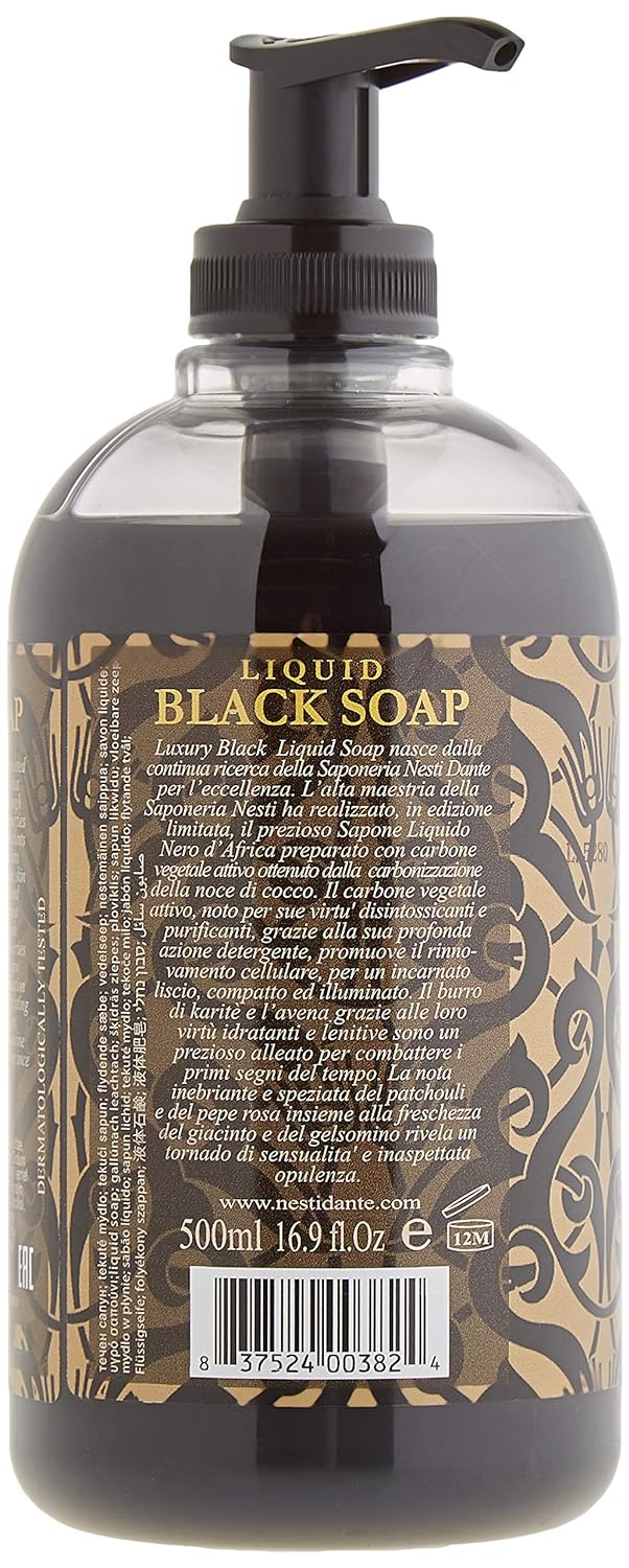 Nesti Dante 251242 16.9 oz Luxury Liquid Black Soap with Vegetal Active Carbon