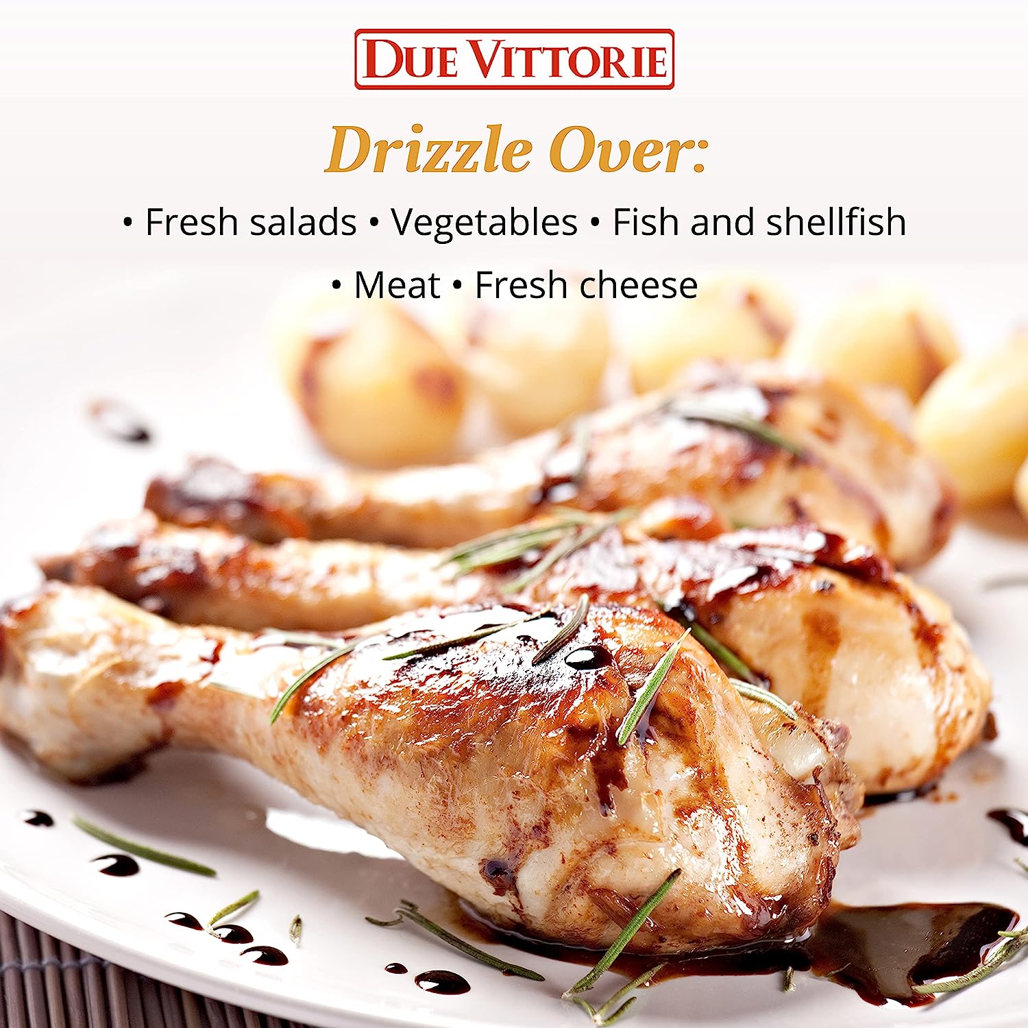 Due Vittorie Argento Silver Barrel Aged Balsamic Vinegar of Modena IGP, All-Natural Artisanal Premium Vinegar Aceto Balsamico di Modena IGP Italy, Gourmet Italian Food - 8.45 fl oz / 250ml