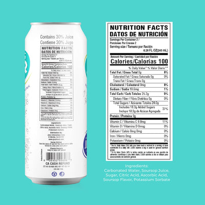 Jans Sparkling Soursop/Guanabana Juice, 16.57 fl oz | Ready-to-Go in a Can | Tropical Refreshment | Not From Concentrate | Made with Real Splash Fruit Juice (Pack of 1)