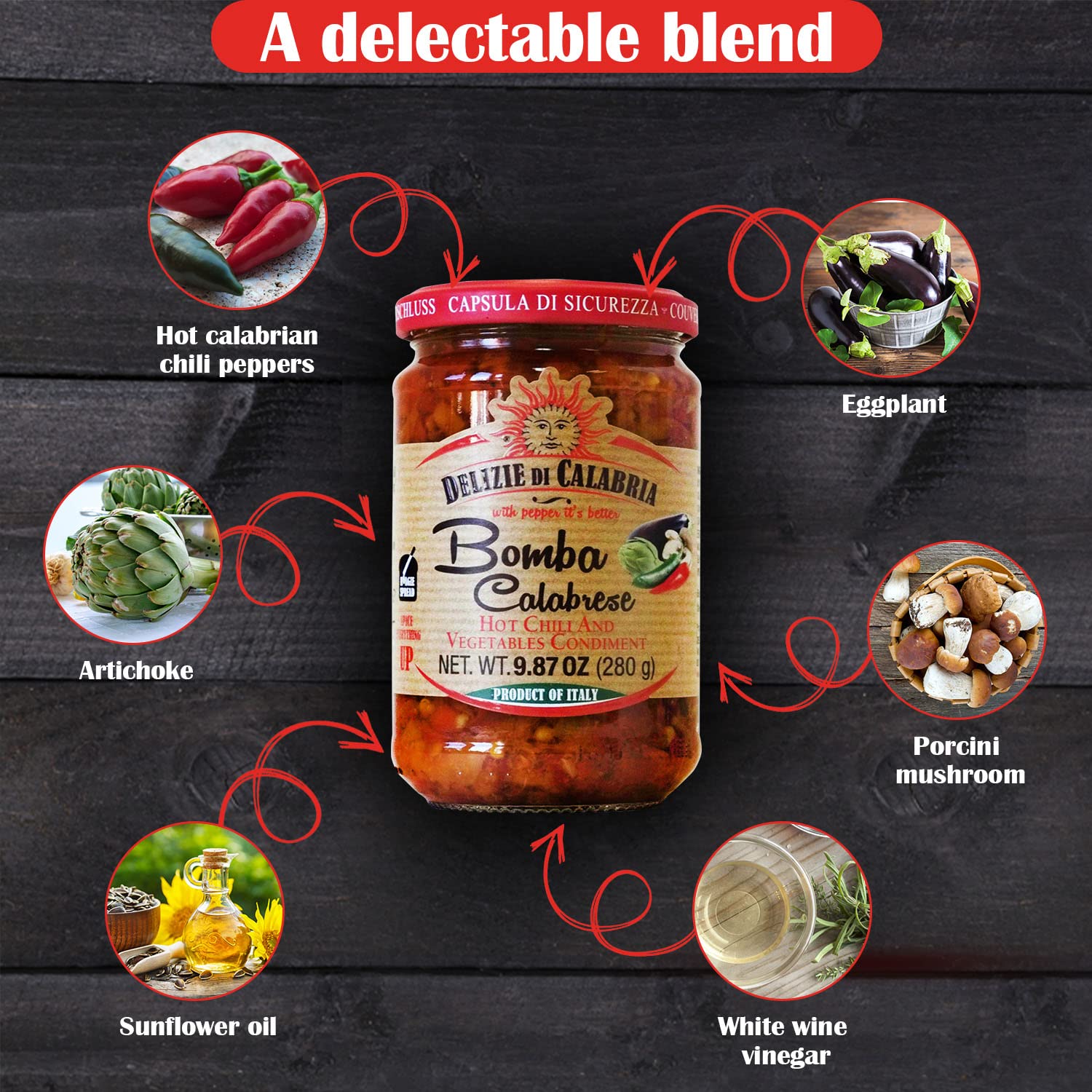 Bomba Calabrese Italian Hot Sauce Spread 9.87 oz