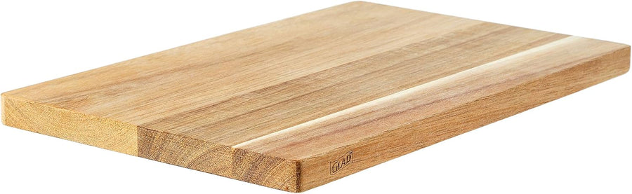 Glad Acacia Wood Cutting Board for Kitchen | Small Reversible Solid Butcher Block | Cooking Supplies for Chopping, Carving, and Serving, 11 x 7 Inches, BROWN