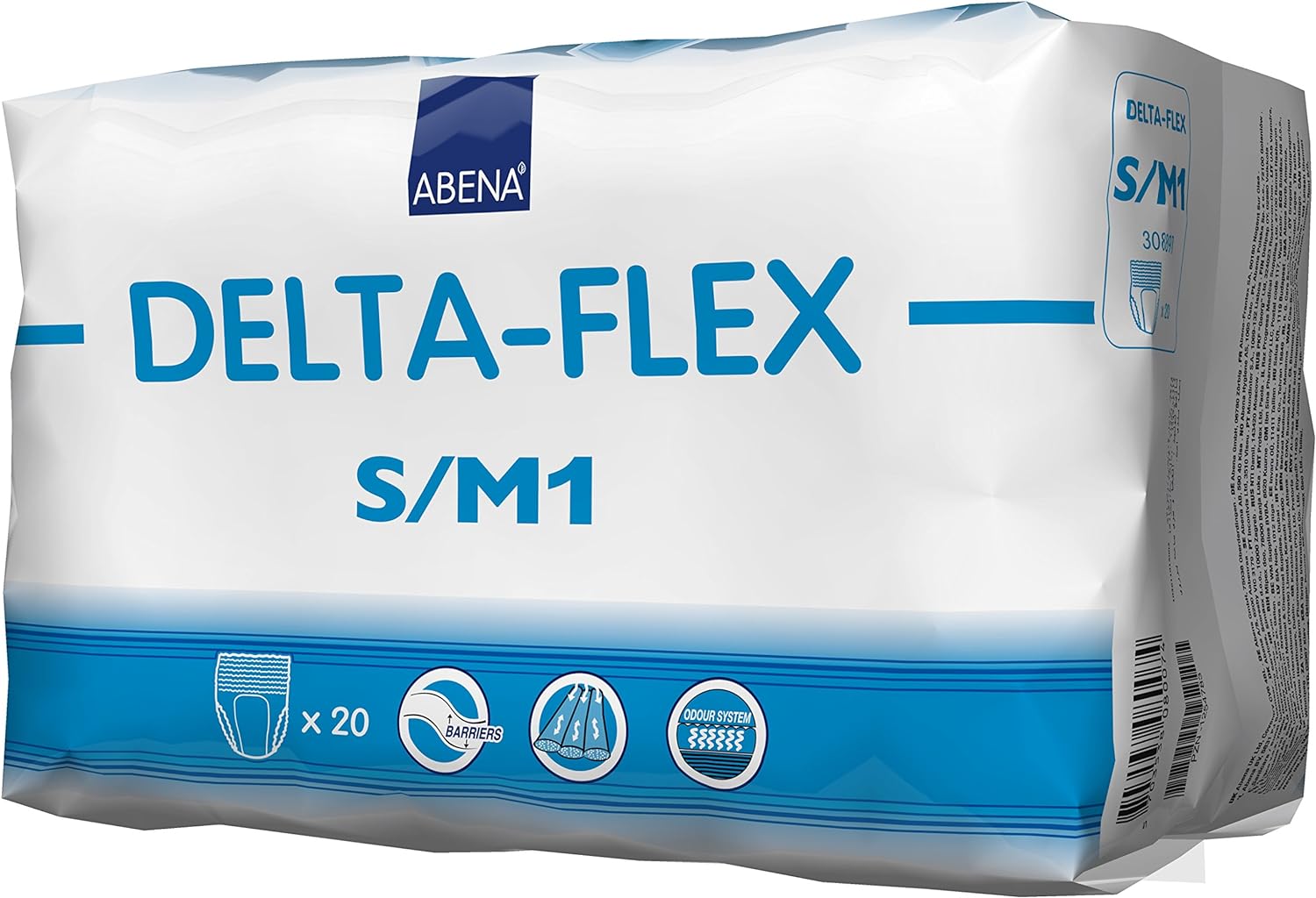 Abena Delta-Flex Protective Underwear, Level 1, (Small To Extra Large Sizes) Small/Medium, 20 Count