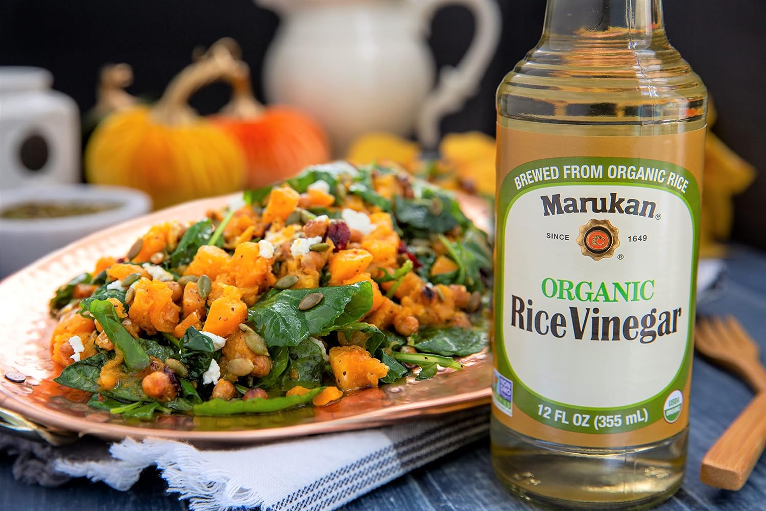 Marukan Organic Unseasoned Rice Vinegar, 12 Ounce Glass Bottle (Pack of 1)