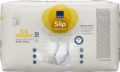 Abena Slip Premium Incontinence Briefs, Level 4, (Small to Extra Large Sizes), Small, 25 Count