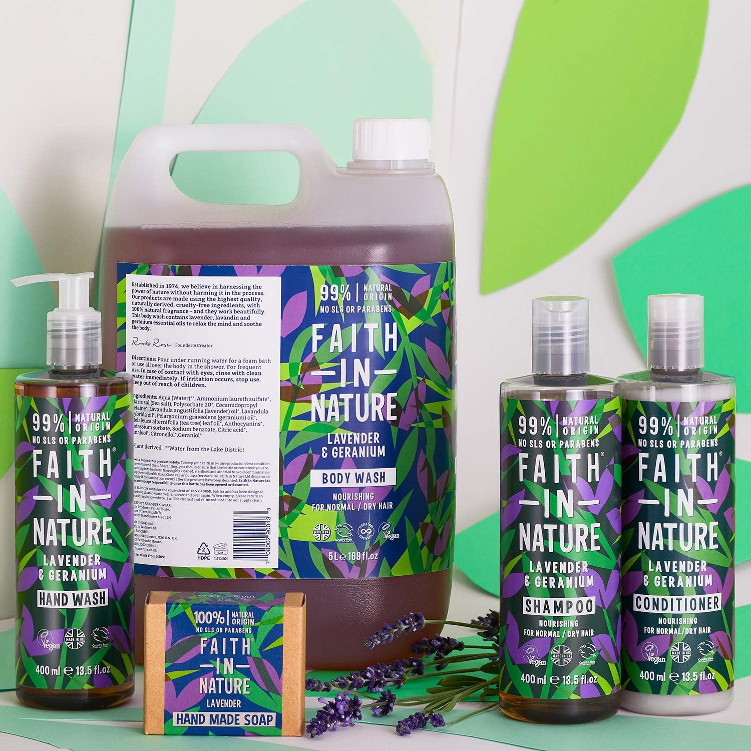 FAITH IN NATURE Cond Lavender & Geranium, 0.4 Pounds