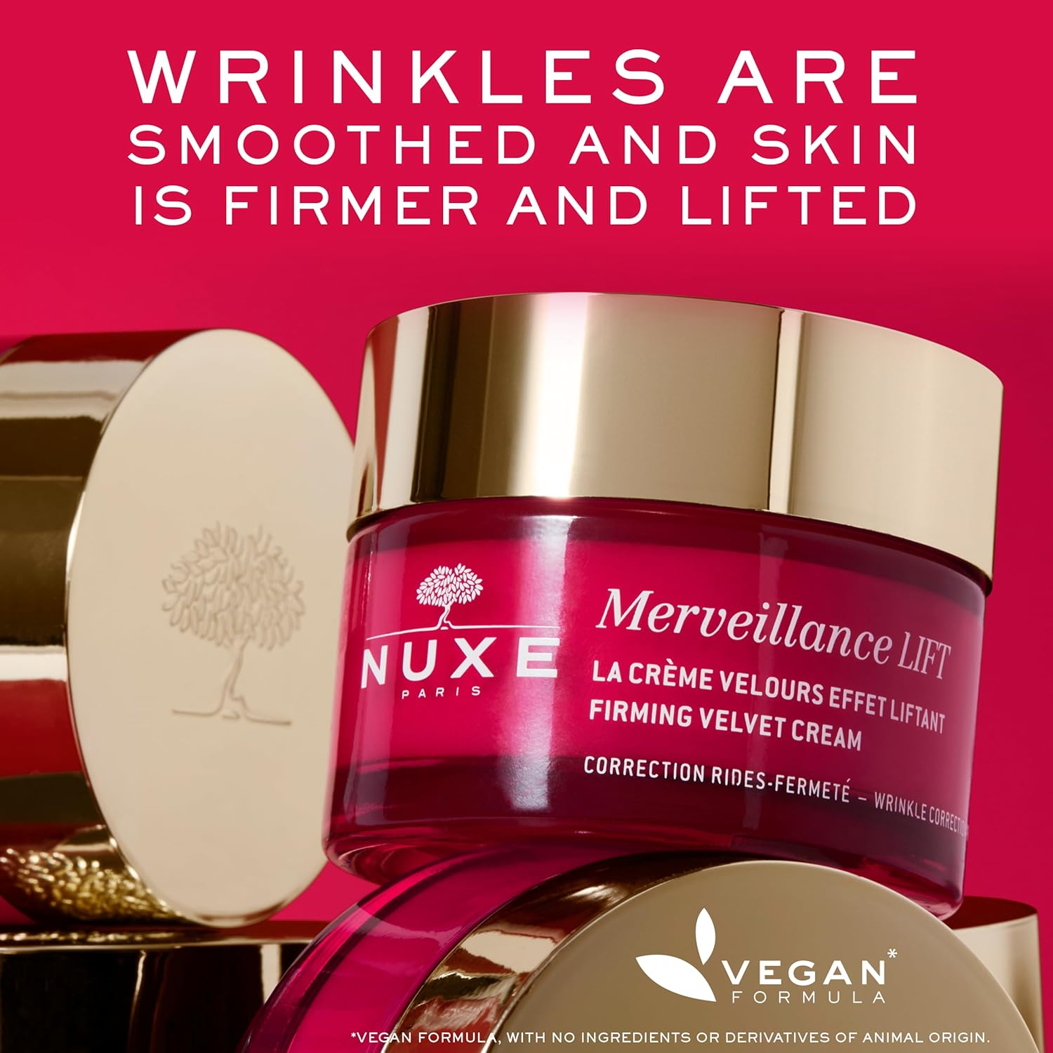 NUXE Merveillance Lift Velvet Cream - Smoothing & Firming Vegan Cream with Wrinkle Correction, 1.7 Oz