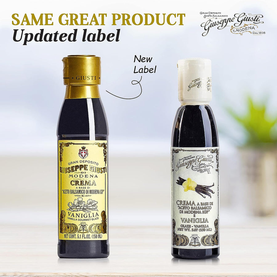 Giuseppe Giusti Crema Vanilla Balsamic Glaze of Modena - 150 ml - Pack of 1