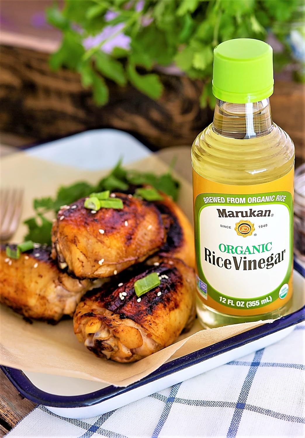 Marukan Organic Unseasoned Rice Vinegar, 12 Ounce Glass Bottle (Pack of 1)