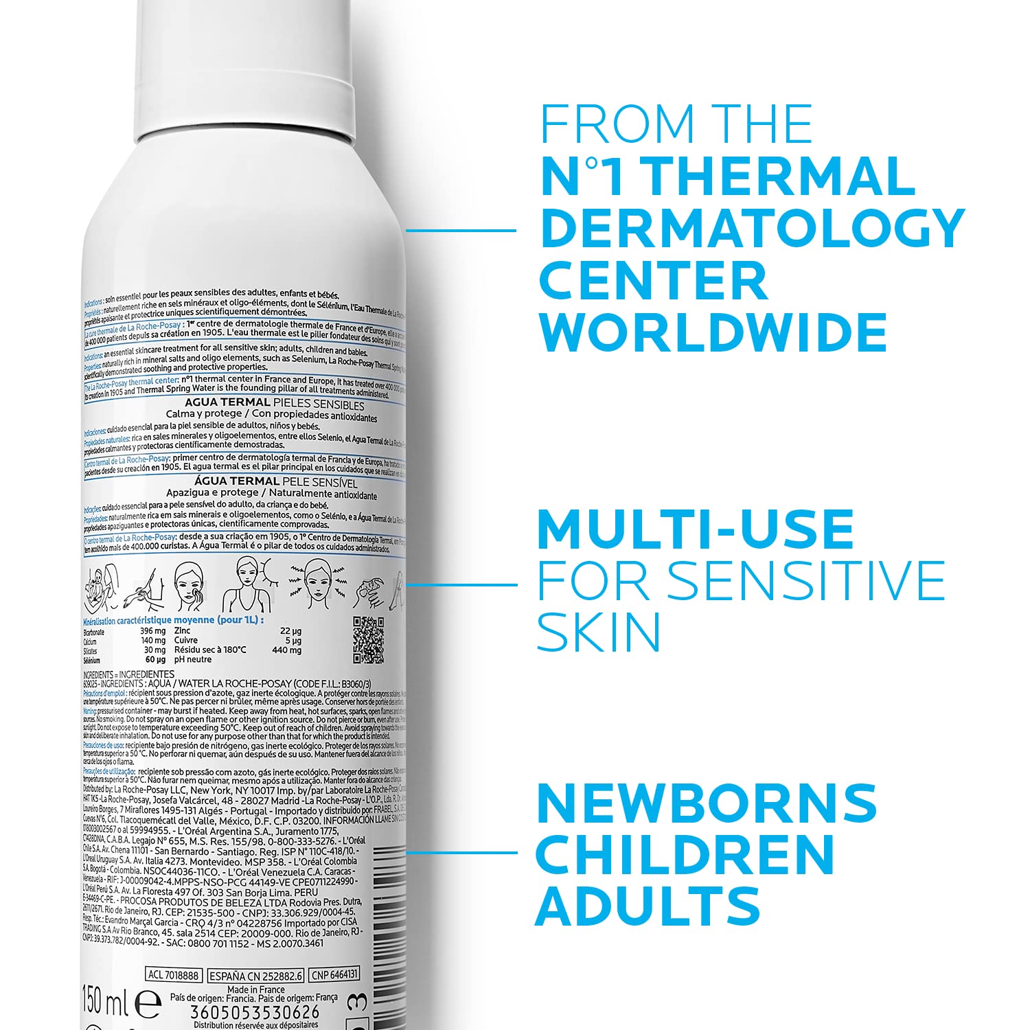 La Roche-Posay Thermal Spring Water, Face Mist Hydrating Spray with Antioxidants to Hydrate and Soothe Skin, Facial Spray
