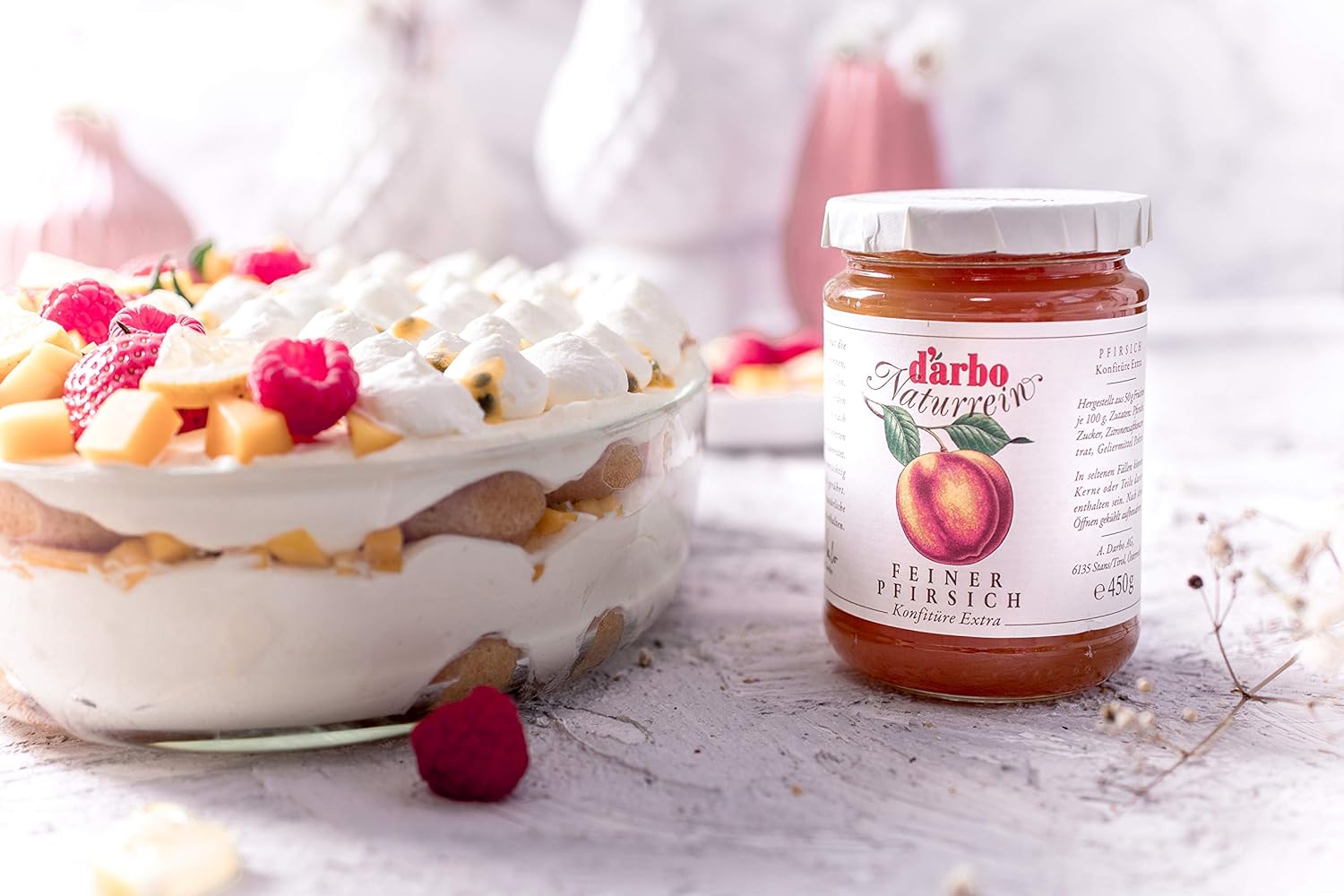 d'arbo All Natural Peach Fruit Spread, 16 Ounce