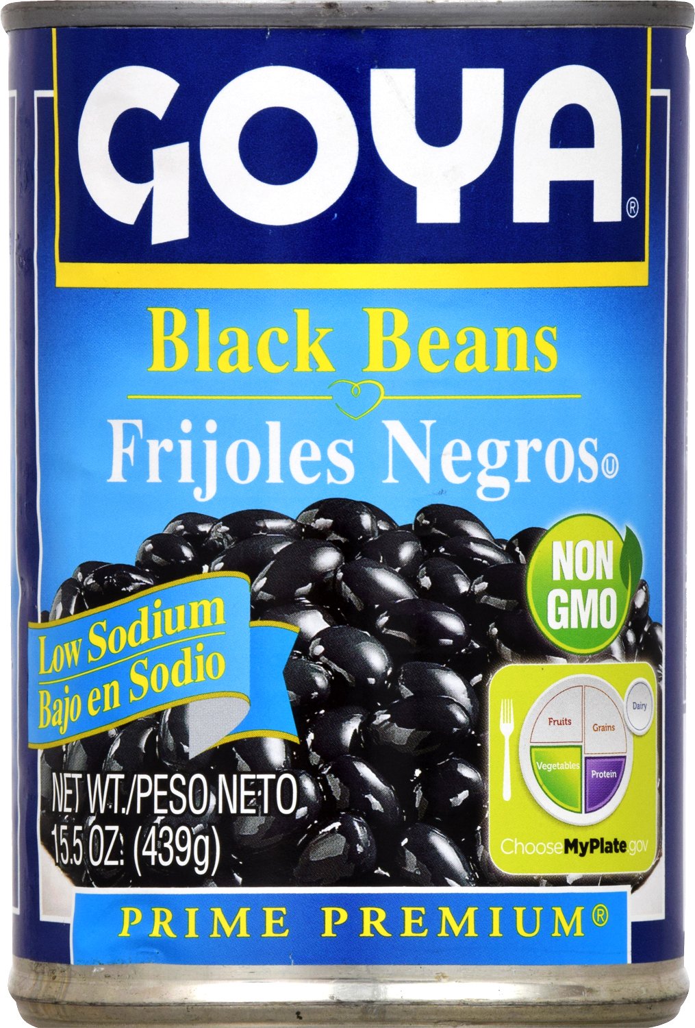 Goya Low Sodium Black Beans, 15.5 Ounce