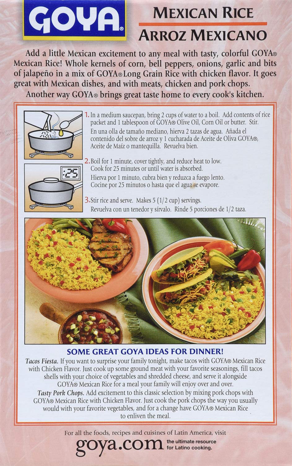 Goya Mexican Rice Mix, Chicken Flavor, 7 Ounce