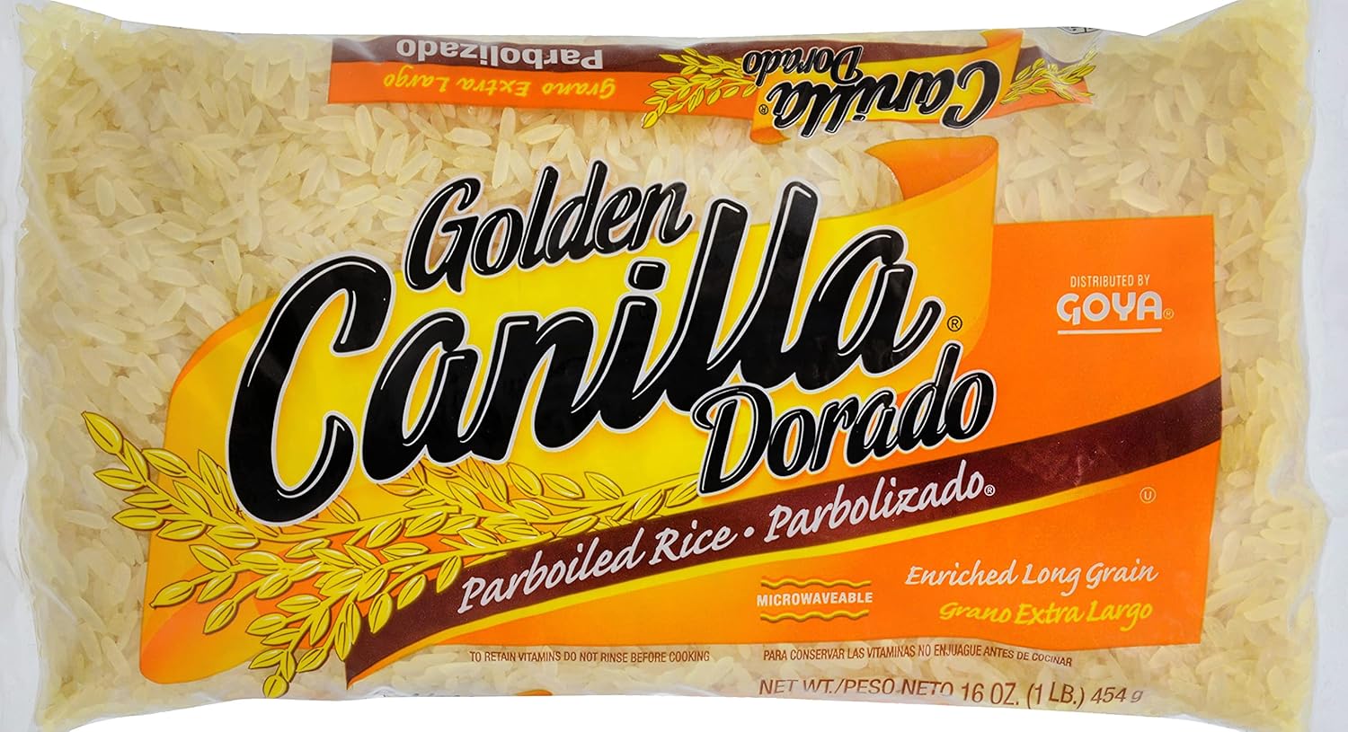 Goya Golden Canilla Long Grain Parboiled Rice, 1 Pound