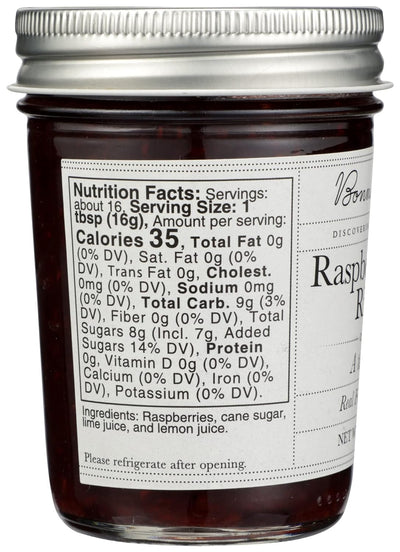 BONNIES JAMS Raspberry Lime Rickey Jam, 8.75 OZ