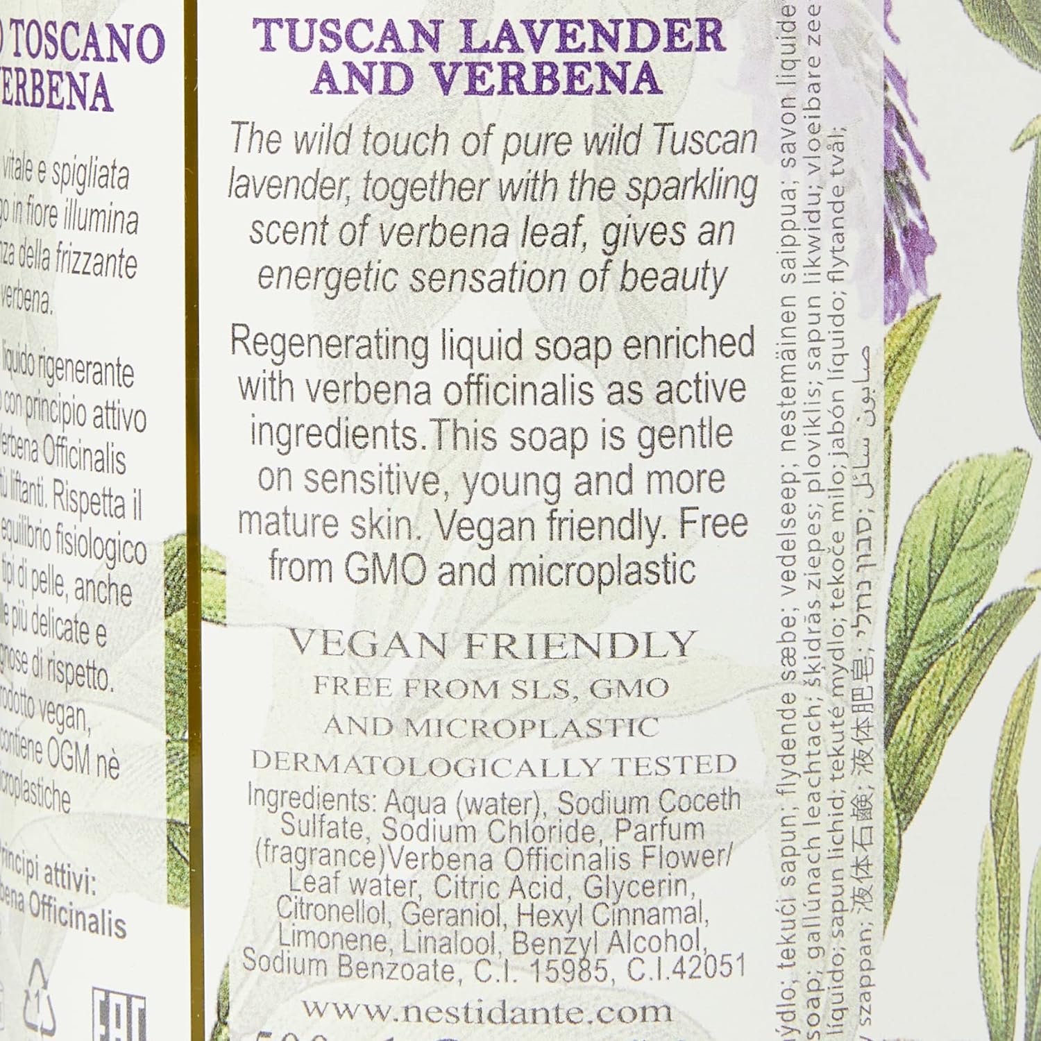 NESTI DANTE Romantica Lavender & Verbena, Liquid Soap 500 ml