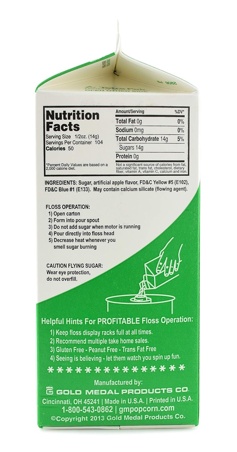 Green Apple Flossugar (1/2 gallon)