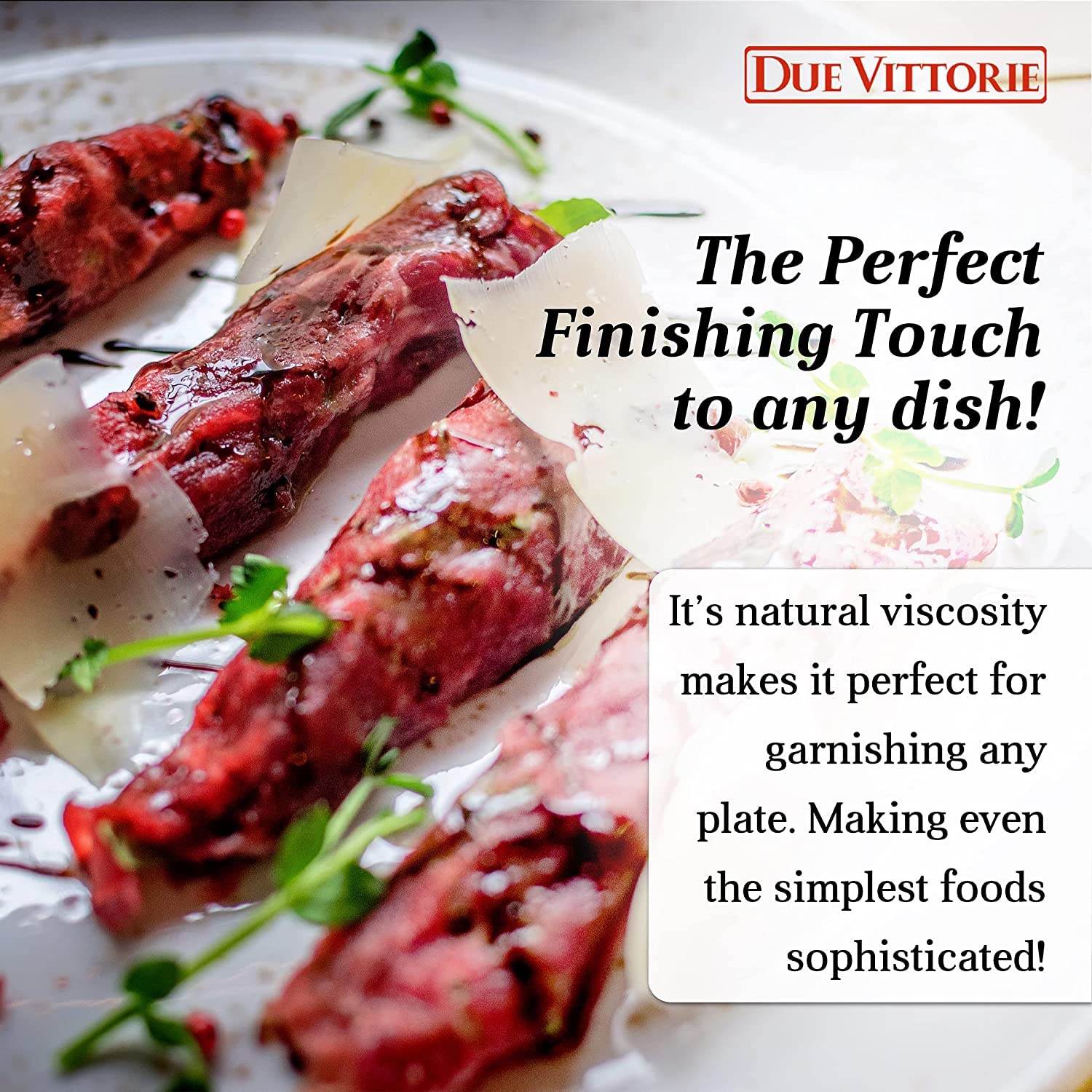 Due Vittorie Oro Gold Balsamic Vinegar Imported from Italy without Pourer, 8.45fl oz / 250ml