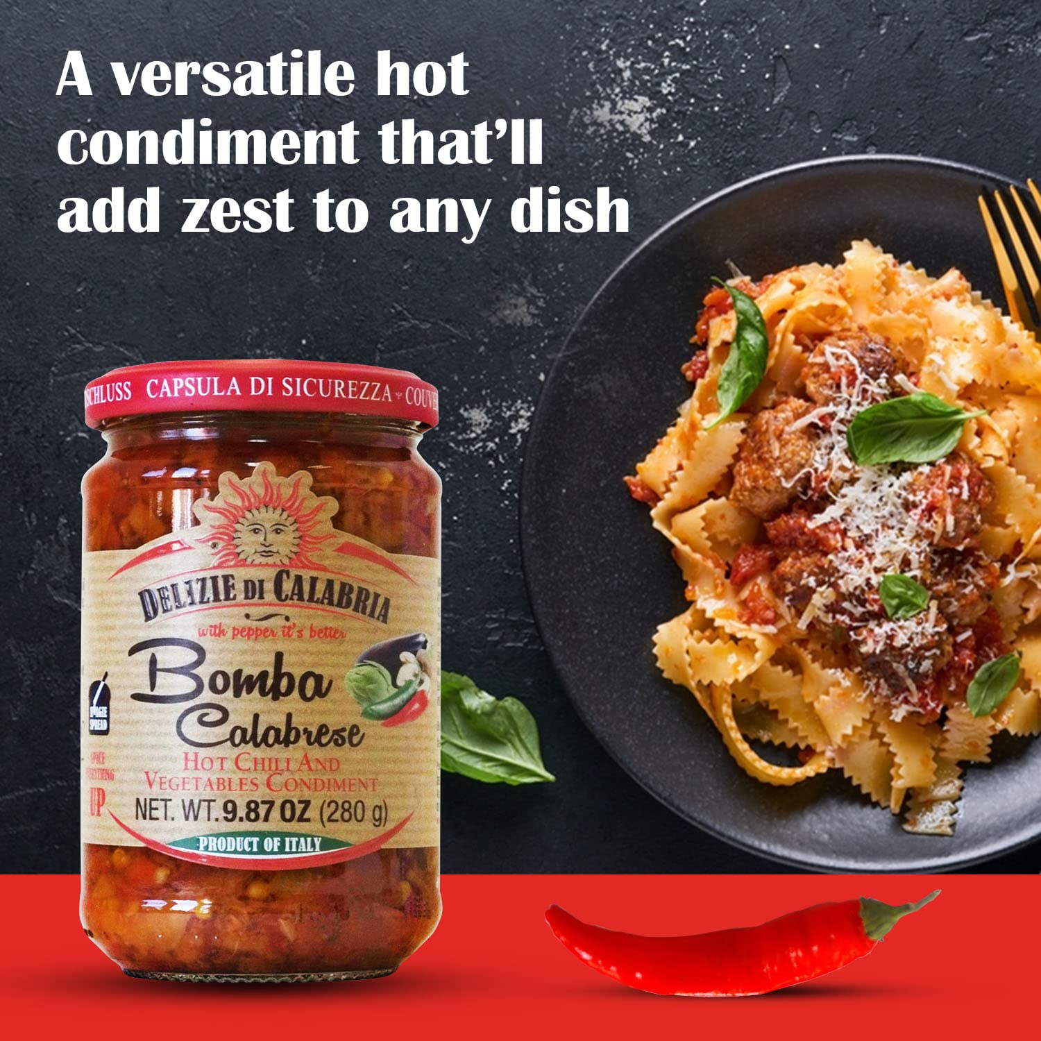 Bomba Calabrese Italian Hot Sauce Spread 9.87 oz