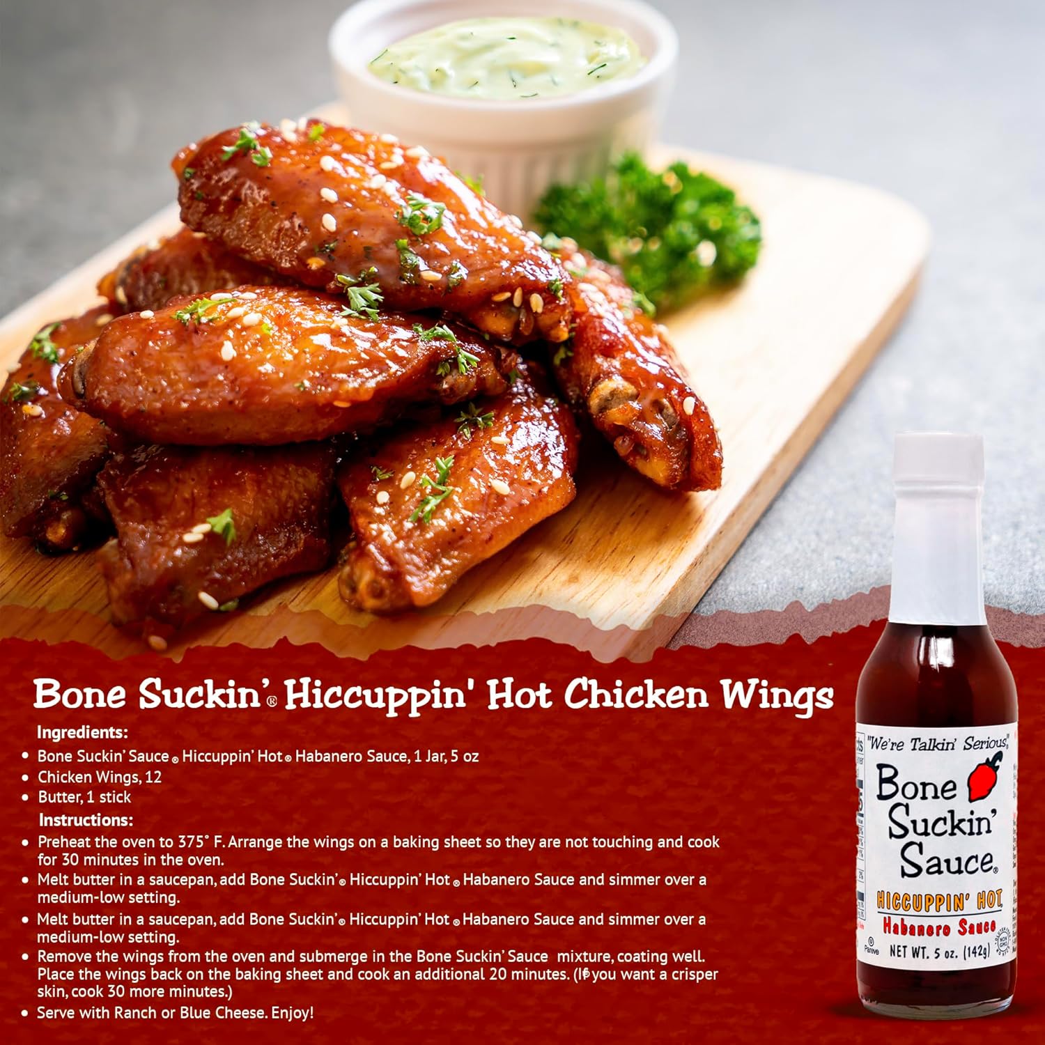 Bone Suckin' Hiccuppin' Hot Habanero Sauce - 5 oz. - Mother Nature's Habanero Heat Infusion