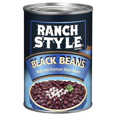 Ranch Style Premium Black Beans, Canned Beans, 15 oz