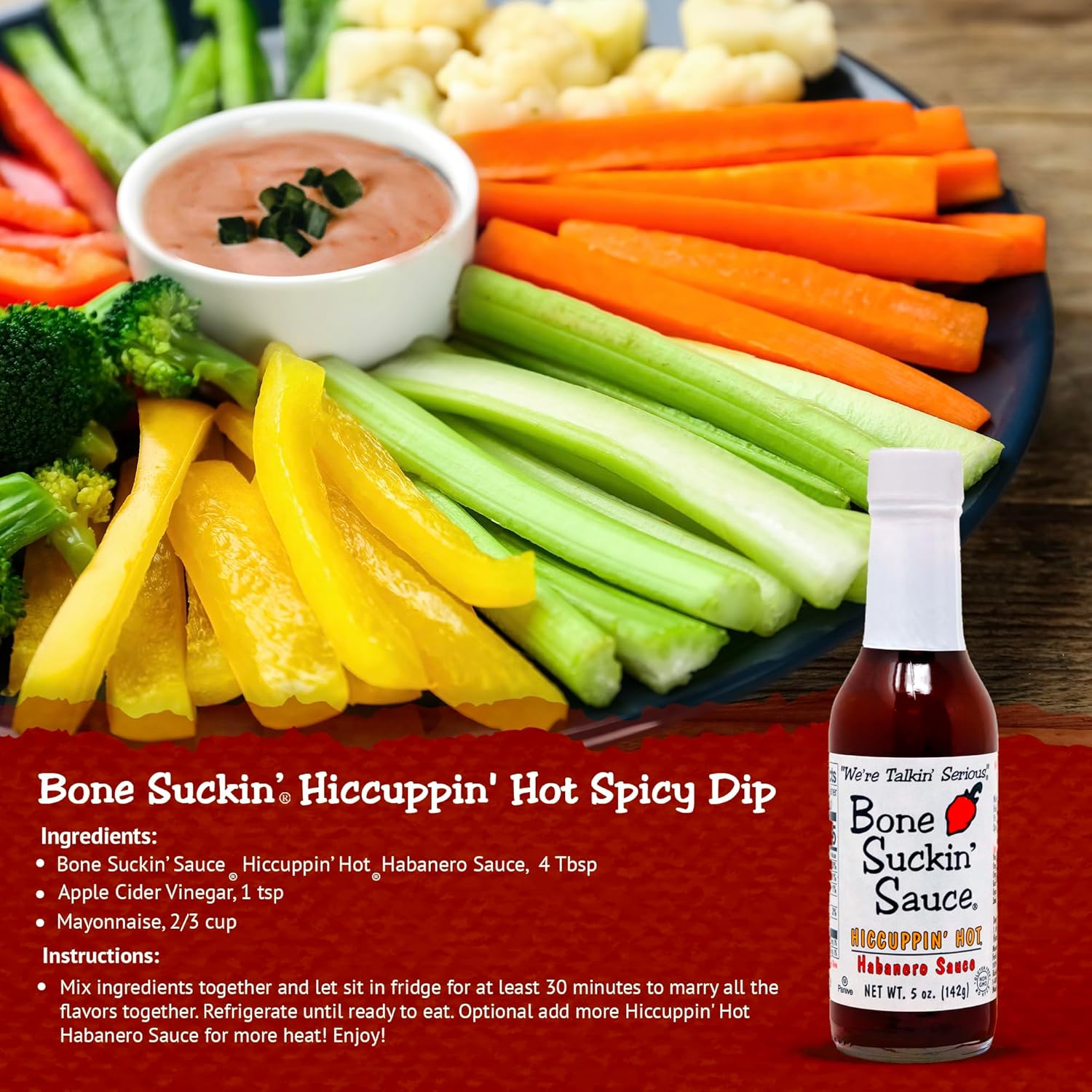 Bone Suckin' Hiccuppin' Hot Habanero Sauce - 5 oz. - Mother Nature's Habanero Heat Infusion