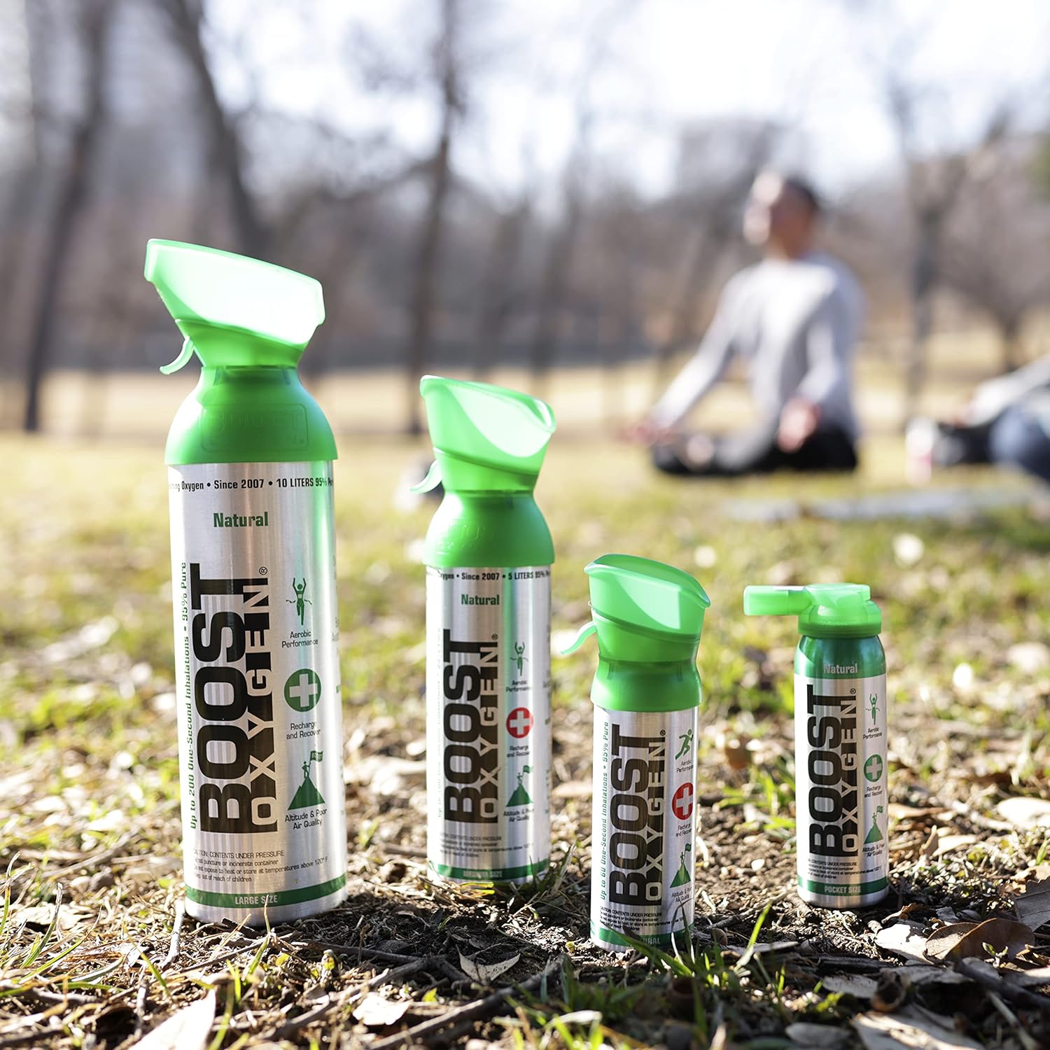 All New 3 Liter Boost Oxygen (1 Pack, Natural) Supplemental Oxygen to Go | All-Natural Respiratory Support for Health, Wellness, Performance, Recovery and Altitude (Natural, 1 Pack)